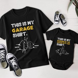 This Is My Garage Shirt - Personalized Matching Shirt And Baby Bodysuit