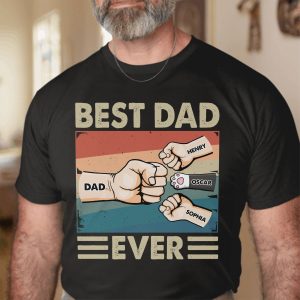 Best Dad Ever - Cartoon Version - PersonalizedOne Size Shirt Father's Day