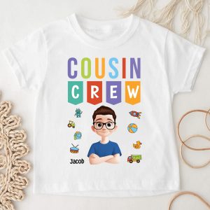 Cousin Crew Kid Matching Shirts Cartoon Version - Personalized Shirt
