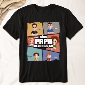 This Grandpa Belongs To - PersonalizedOne Size Shirt - Gift For Grandpa
